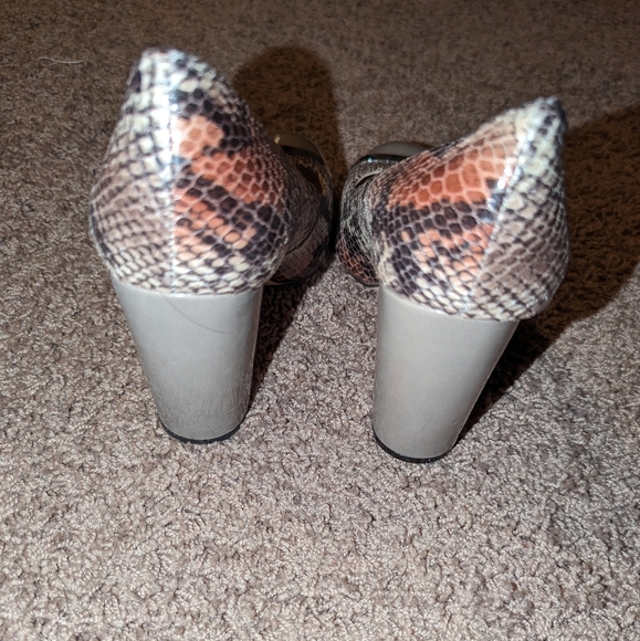 Calvin Klein Colourful Print 5 inch chunky heels - Picture 2 of 5